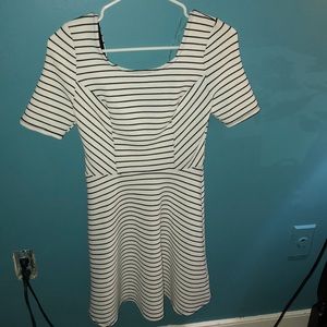 Black and white striped dress!